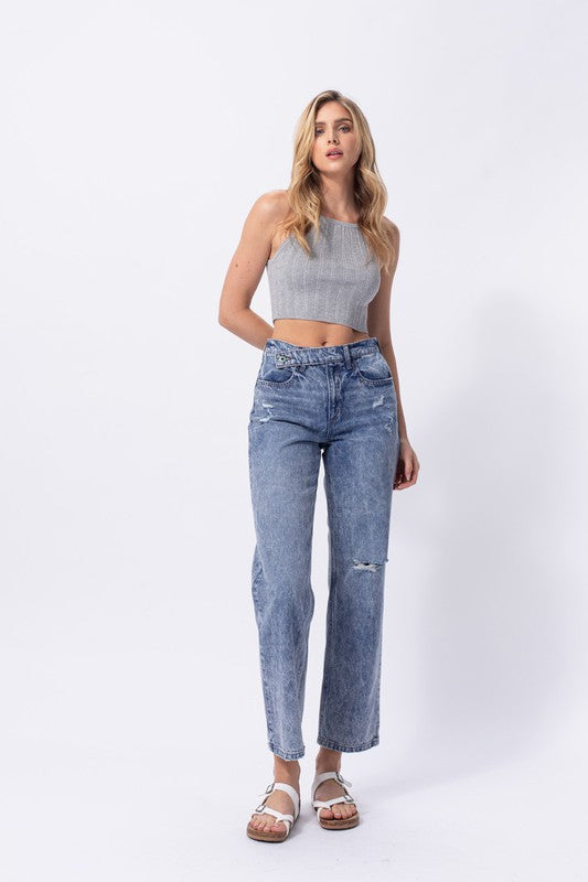 Medium Acid Straight Denim