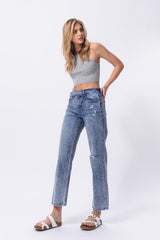 Medium Acid Straight Denim