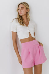 Waist Band Shorts (Pink or Lilac)