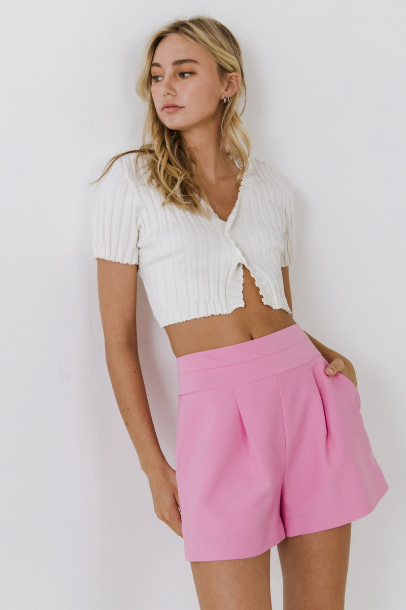 Waist Band Shorts (Pink or Lilac)