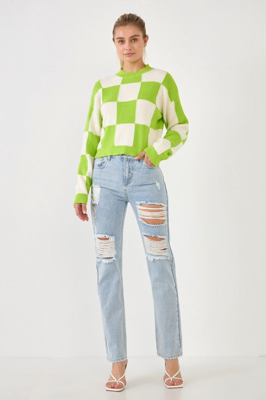 Checkerboard Sweater (3 Color Ways)