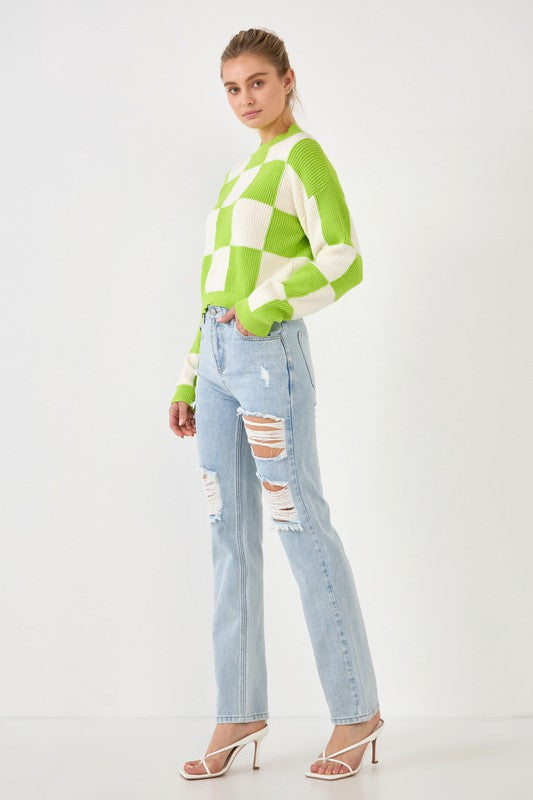 Checkerboard Sweater (3 Color Ways)