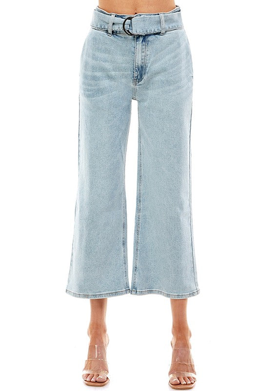 Wide Leg Belted Jean
