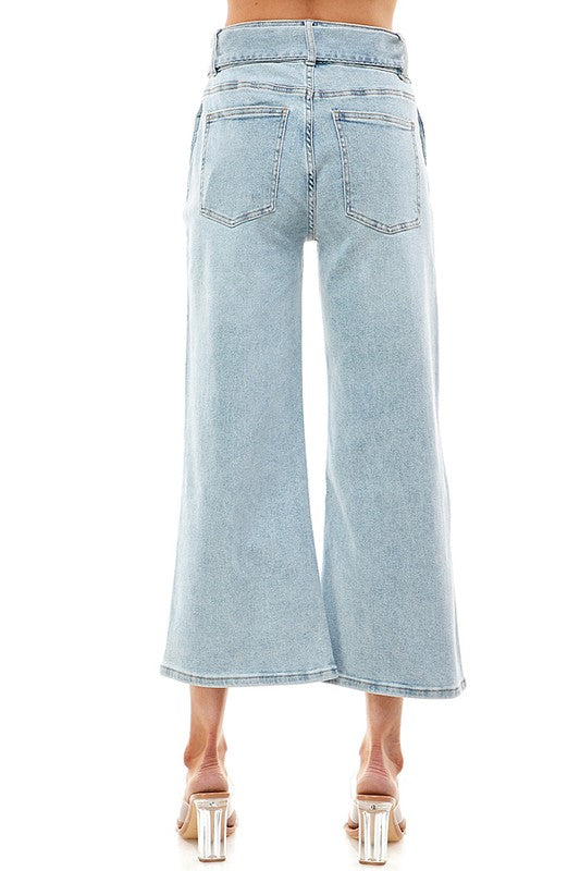 Wide Leg Belted Jean