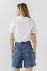 Oversized Collar T-Shirt