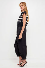 High Waist Pleated Trouser (Beige or Black)