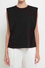 Padded Shoulder T-Shirts (Black, Grey, White, Wht/Blk, Taupe))