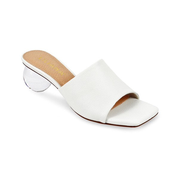Liliana Heel One Band Sandals (Clear or White)