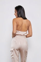 Cowl Neck Top (Pink, Green, White or Beige)