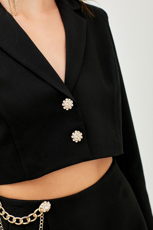 Black Knitted Blazer