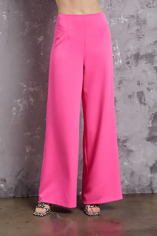 Wide Leg Pants (Pink, Lime, or White)