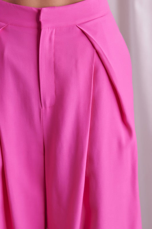 Wide Leg Pants (Aqua, Pink, or White)