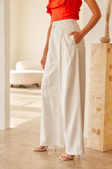 Wide Leg Pants (Aqua, Pink, or White)