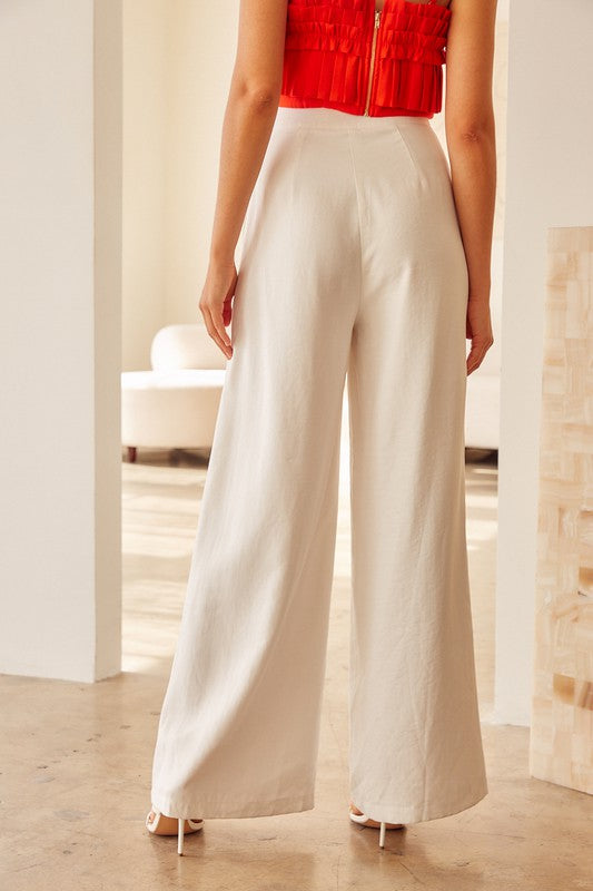 Wide Leg Pants (Aqua, Pink, or White)