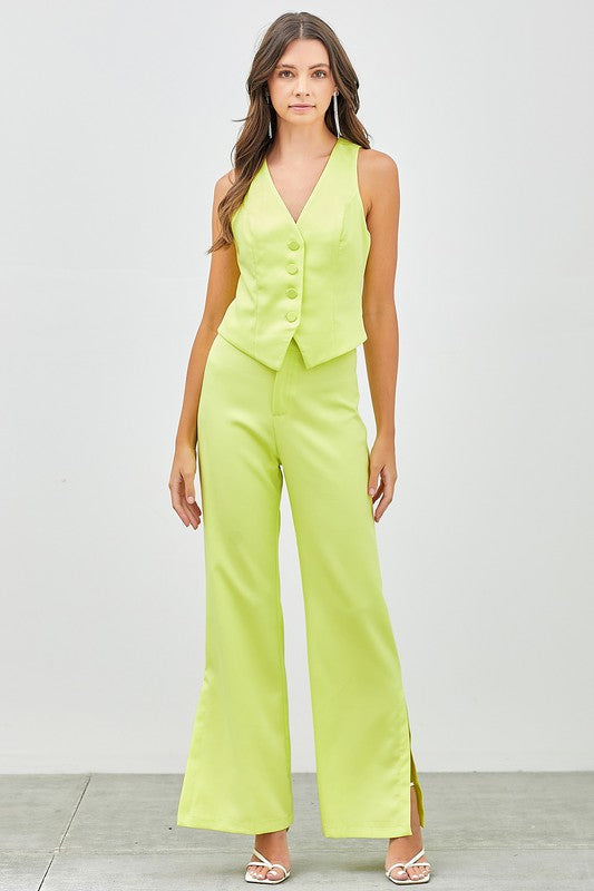 3 Color Way Wide Leg Pants