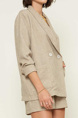 Shawl Collar Jacket (Lavender or Almond)