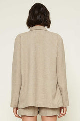 Shawl Collar Jacket (Lavender or Almond)