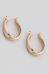 Golden Oval Hoops