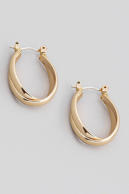 Golden Oval Hoops