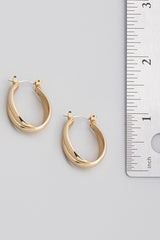 Golden Oval Hoops