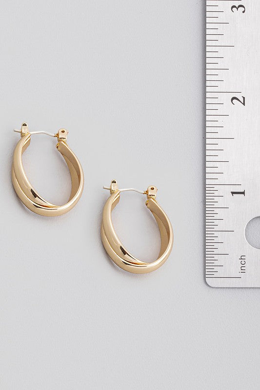 Golden Oval Hoops
