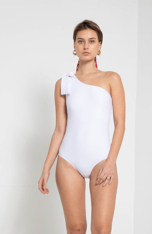 One Shoulder Tie SwimSuit